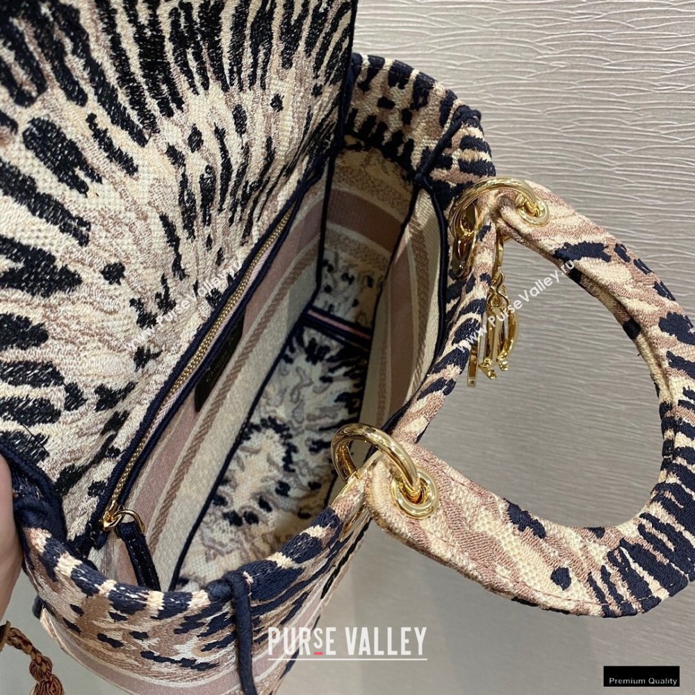 Lady Dior Medium D-Lite Bag in Multicolor Tie Embroidery 2021 (vivi-21010706)