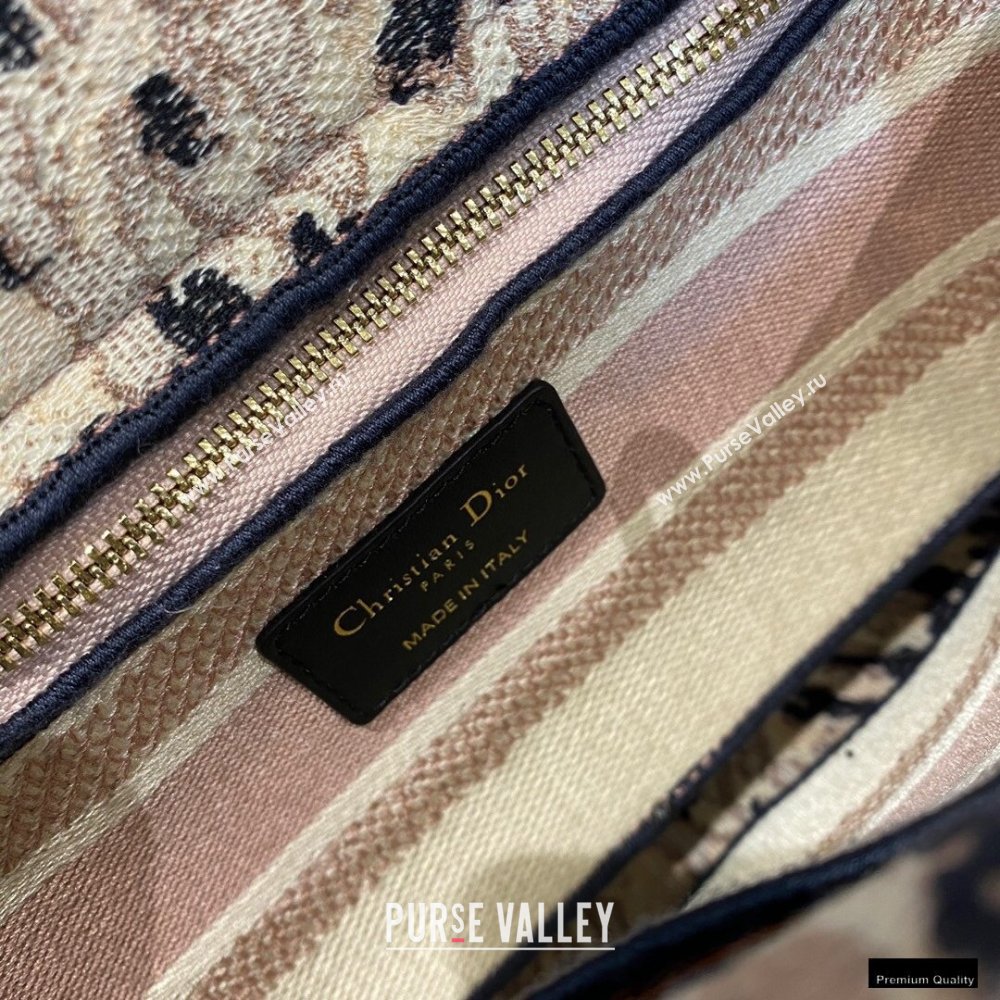 Lady Dior Medium D-Lite Bag in Multicolor Tie Embroidery 2021 (vivi-21010706)