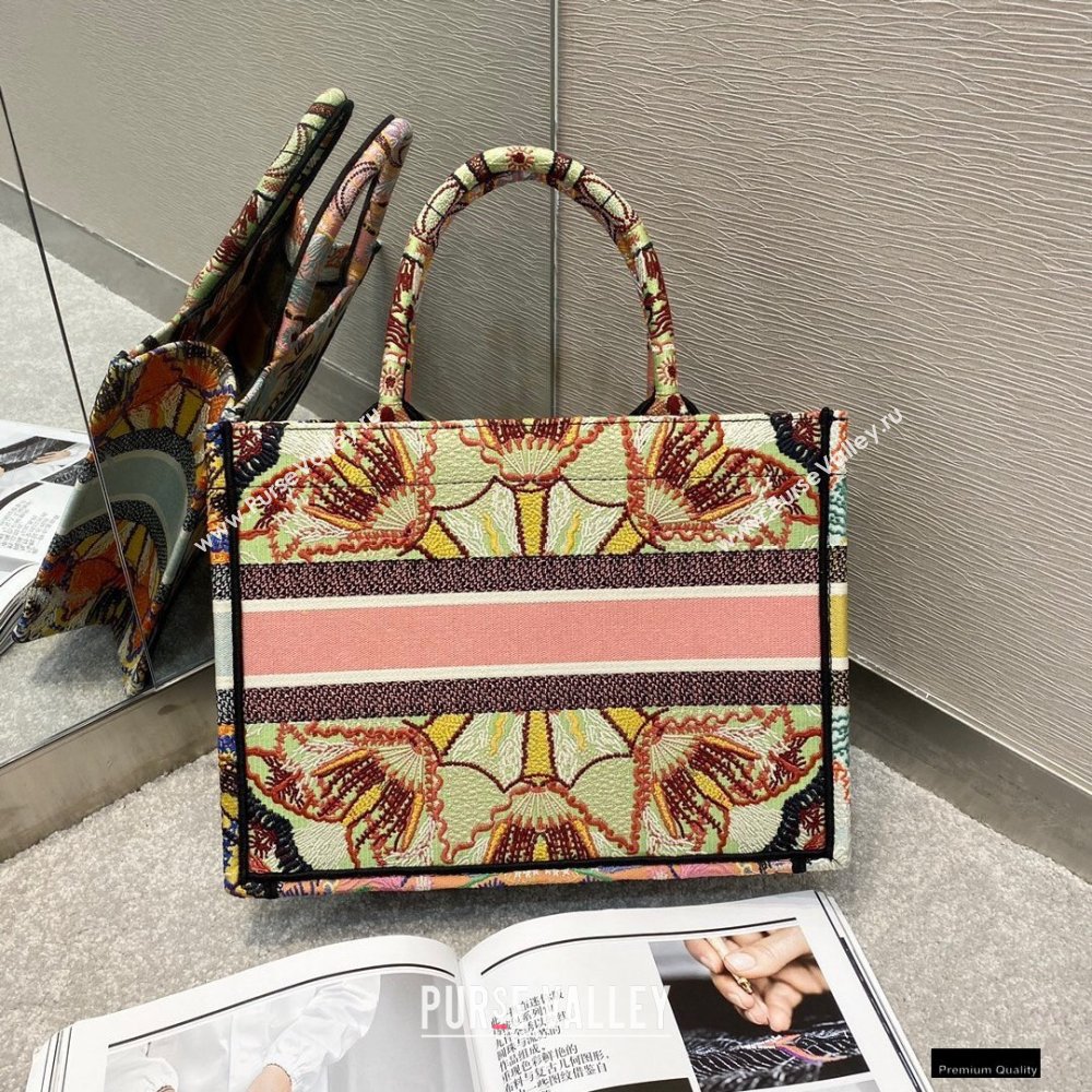 Dior Small Book Tote Bag in Multicolor Lights Embroidery 2021 (vivi-21010710)