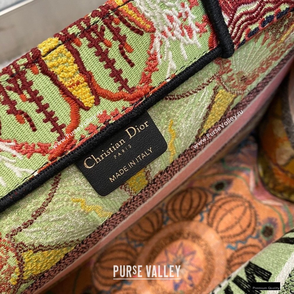 Dior Small Book Tote Bag in Multicolor Lights Embroidery 2021 (vivi-21010710)