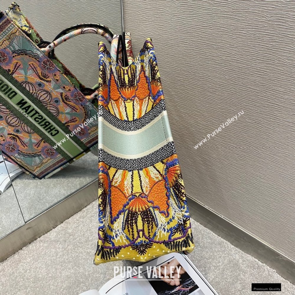 Dior Book Tote Bag in Multicolor Lights Embroidery 2021 (vivi-21010709)