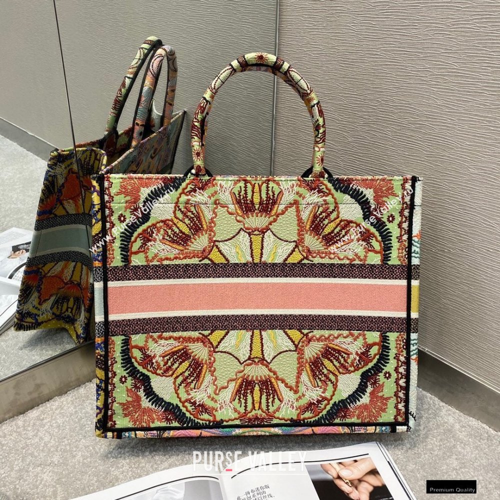 Dior Book Tote Bag in Multicolor Lights Embroidery 2021 (vivi-21010709)
