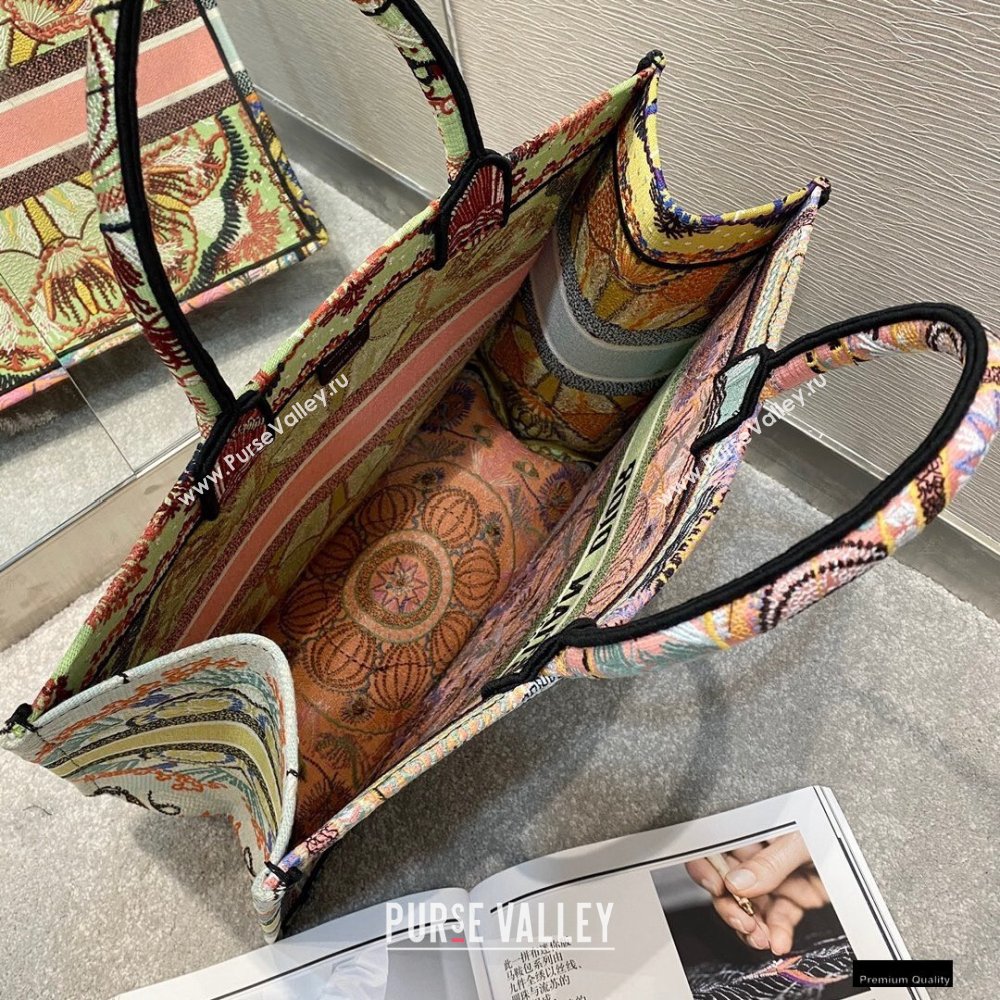 Dior Book Tote Bag in Multicolor Lights Embroidery 2021 (vivi-21010709)