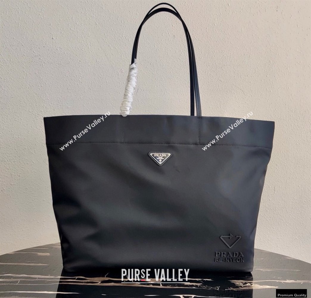 Prada Re-Nylon Medium Tote Bag 1BG107 Black 2021 (ziyin-21011114)