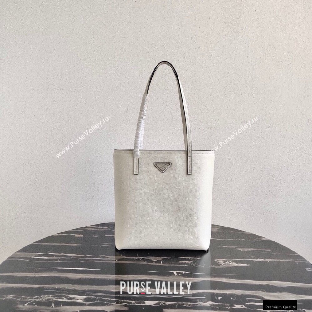 Prada Small Saffiano Leather Tote Bag 1BG342 White 2021 (ziyin-21010908)