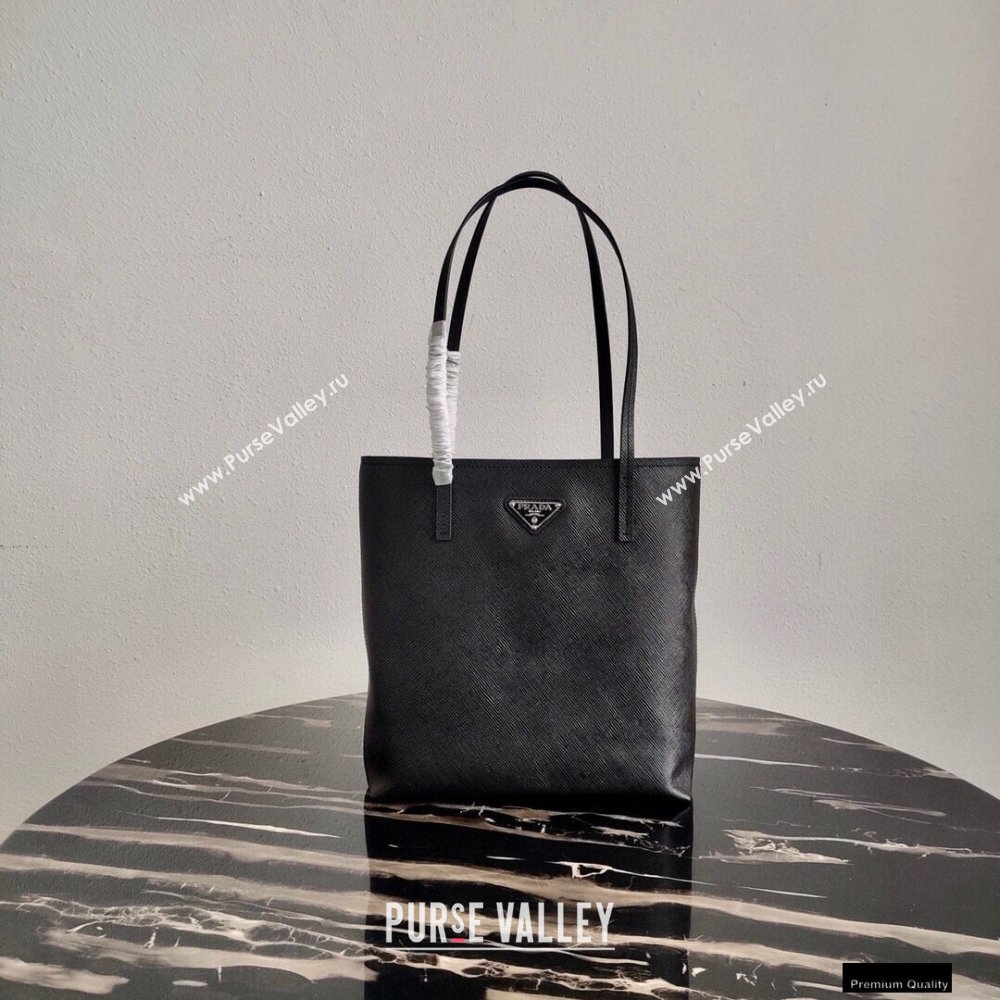 Prada Small Saffiano Leather Tote Bag 1BG342 Black 2021 (ziyin-21010906)