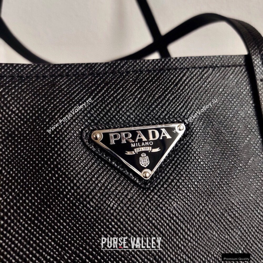 Prada Small Saffiano Leather Tote Bag 1BG342 Black 2021 (ziyin-21010906)