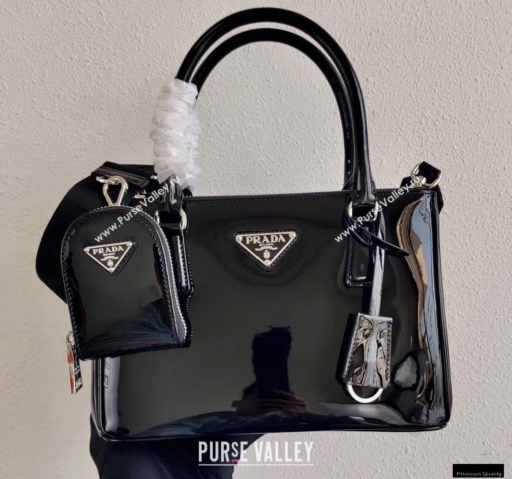 Prada Galleria Brushed Leather Mini Bag 1BA896 Black 2021 (ziyin-21011111)