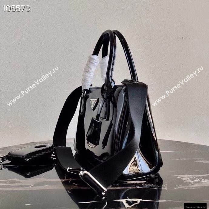 Prada Galleria Brushed Leather Mini Bag 1BA896 Black 2021 (ziyin-21011111)