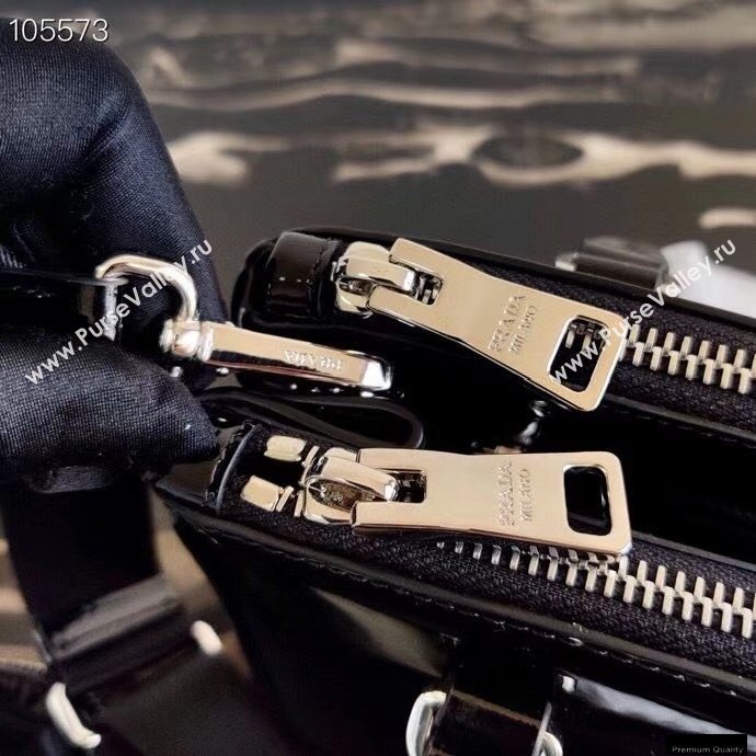 Prada Galleria Brushed Leather Mini Bag 1BA896 Black 2021 (ziyin-21011111)