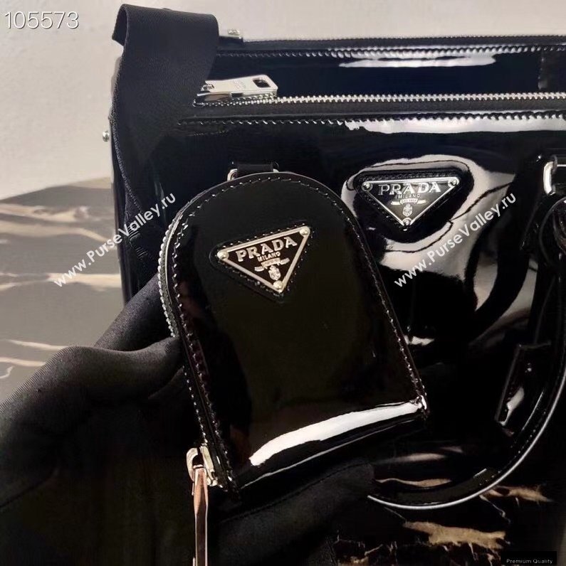 Prada Galleria Brushed Leather Mini Bag 1BA896 Black 2021 (ziyin-21011111)