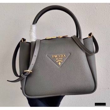 Prada Small Leather HandBag 1BC145 Gray 2021 (ziyin-21010918)