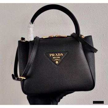 Prada Small Leather HandBag 1BC145 Black 2021 (ziyin-21010917)