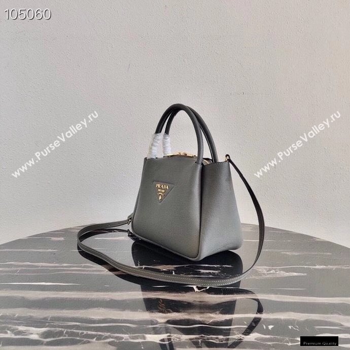 Prada Small Leather HandBag 1BC145 Gray 2021 (ziyin-21010918)