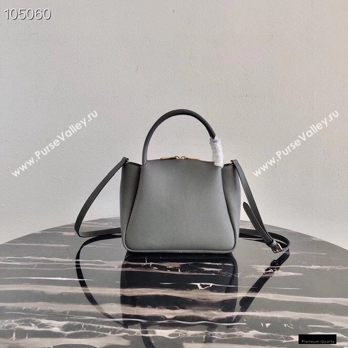 Prada Small Leather HandBag 1BC145 Gray 2021 (ziyin-21010918)