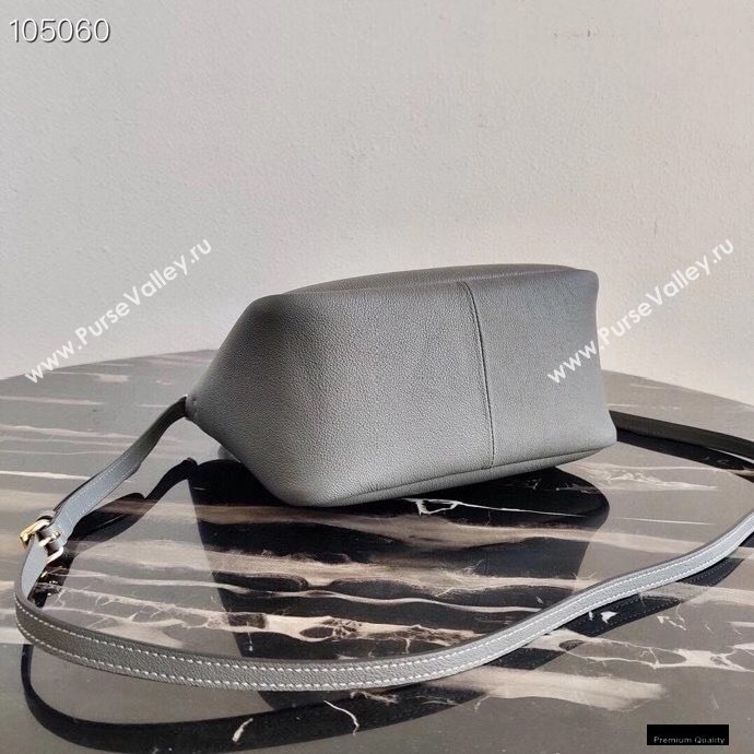 Prada Small Leather HandBag 1BC145 Gray 2021 (ziyin-21010918)