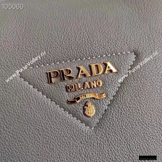 Prada Small Leather HandBag 1BC145 Gray 2021 (ziyin-21010918)