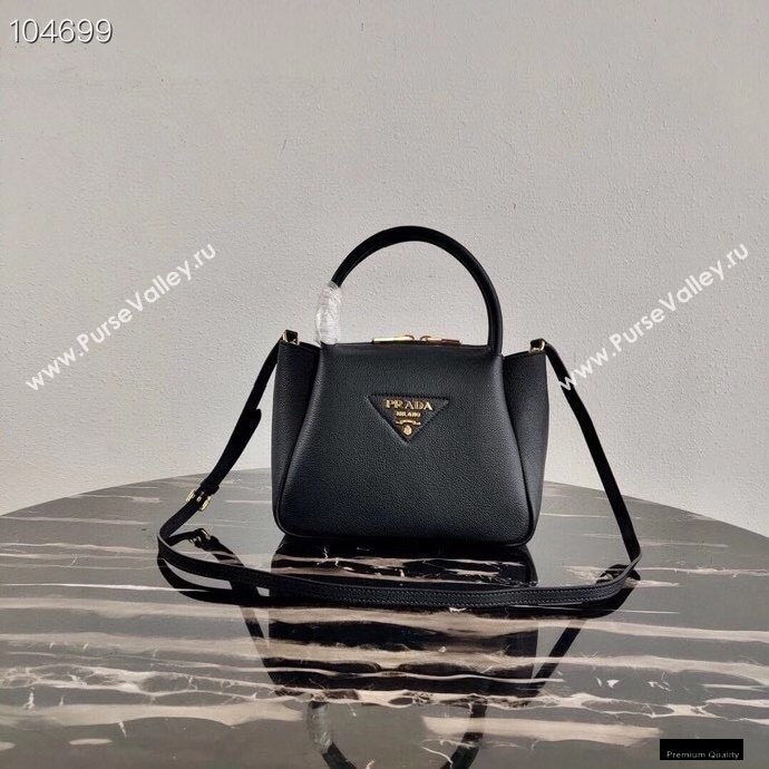 Prada Small Leather HandBag 1BC145 Black 2021 (ziyin-21010917)