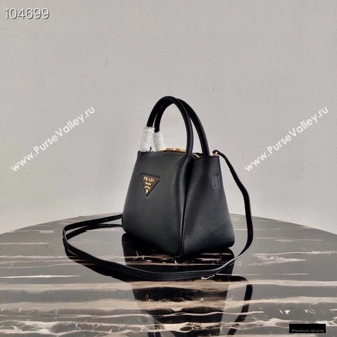 Prada Small Leather HandBag 1BC145 Black 2021 (ziyin-21010917)