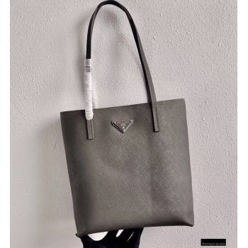 Prada Small Saffiano Leather Tote Bag 1BG342 Gray 2021 (ziyin-21010907)