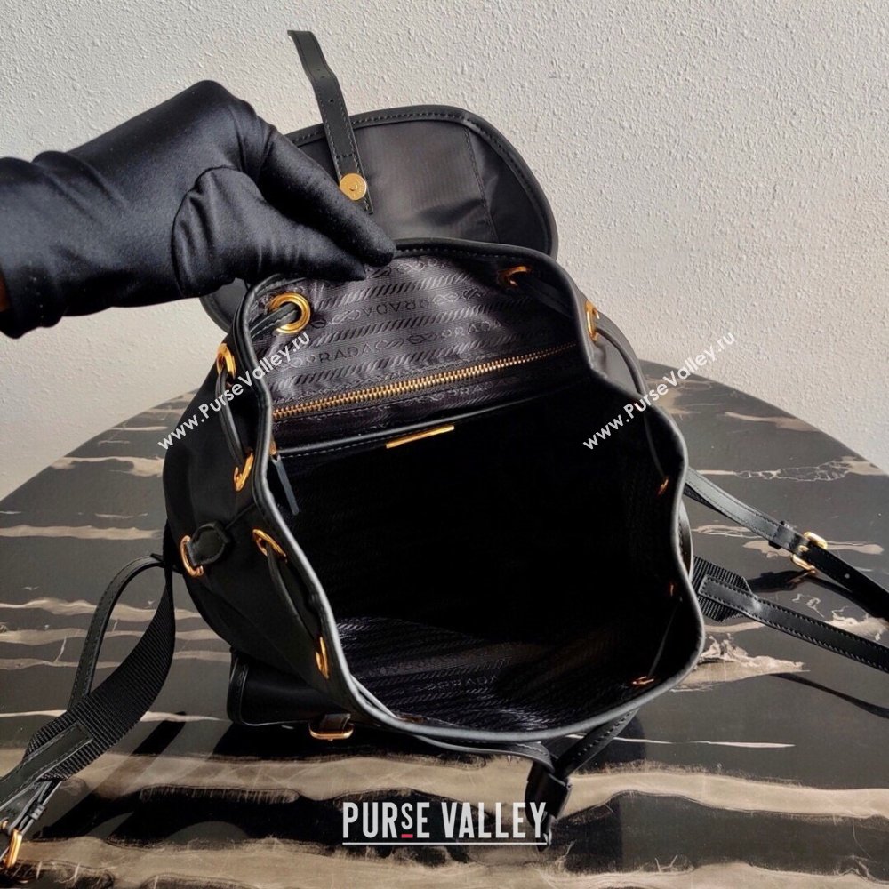 Prada Small Nylon Backpack Bag 1BZ677 Black/Gold 2021 (ziyin-21011108)