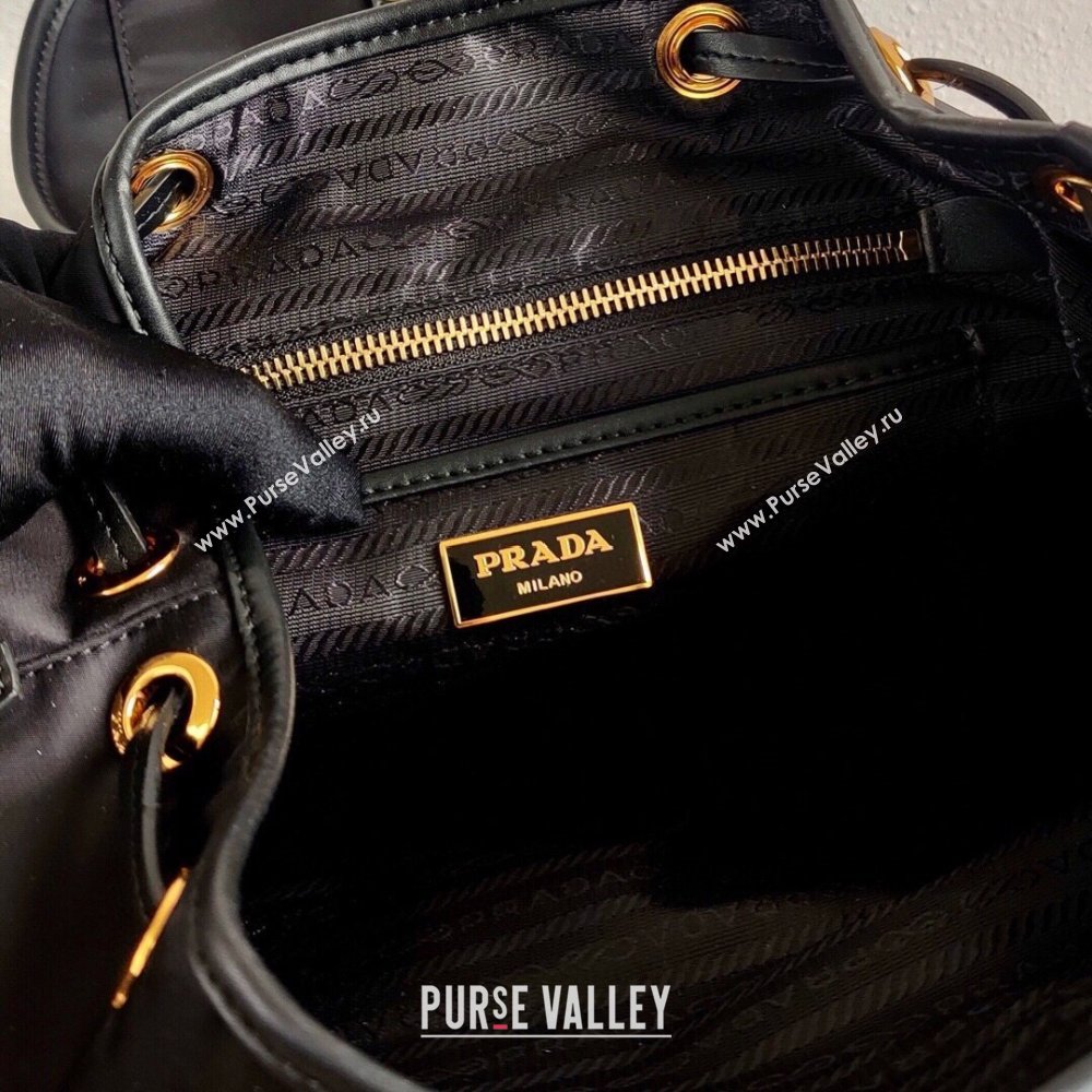 Prada Small Nylon Backpack Bag 1BZ677 Black/Gold 2021 (ziyin-21011108)