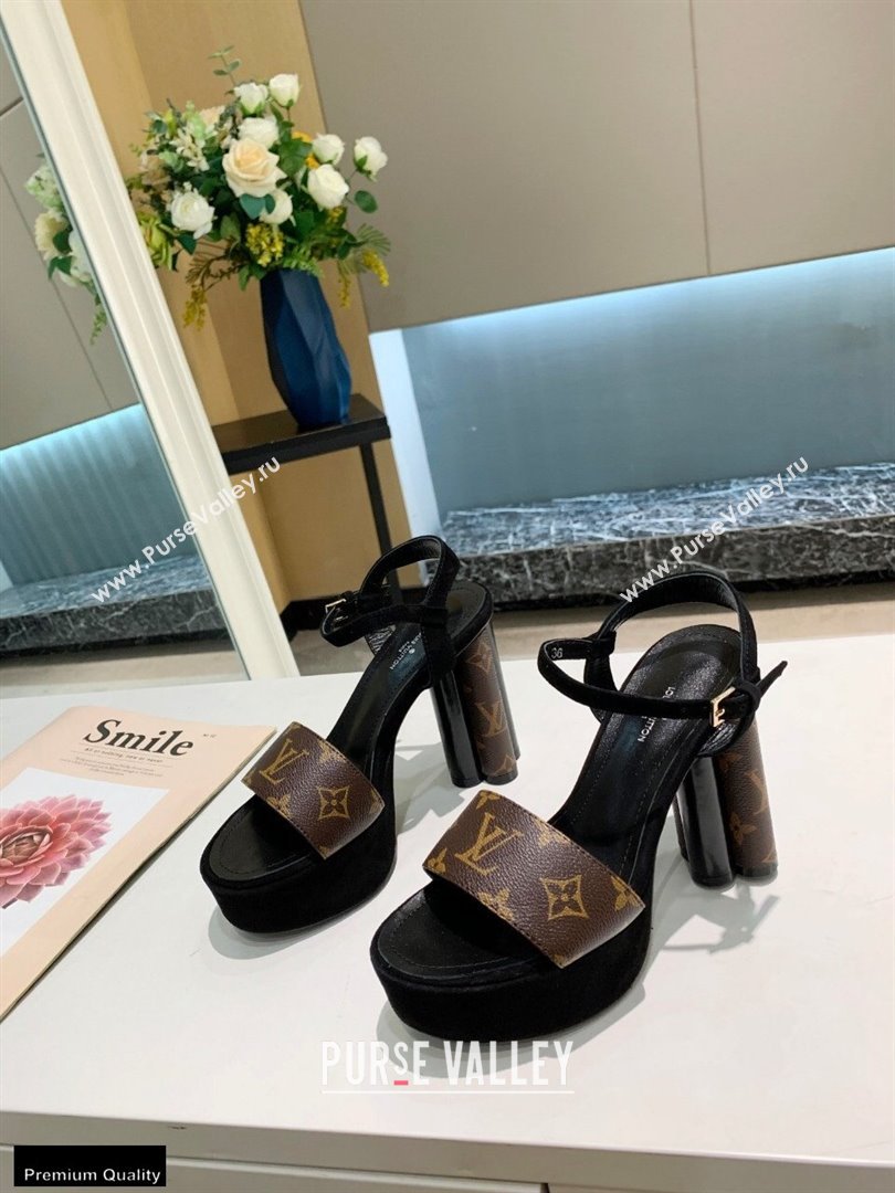 Louis Vuitton Heel 11.5cm Platform 4cm Podium Sandals Monogram Canvas 2021 (modeng-21011245)