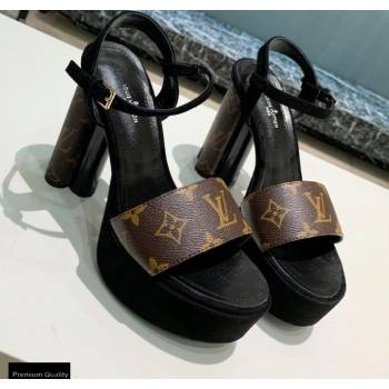 Louis Vuitton Heel 11.5cm Platform 4cm Podium Sandals Monogram Canvas 2021 (modeng-21011245)