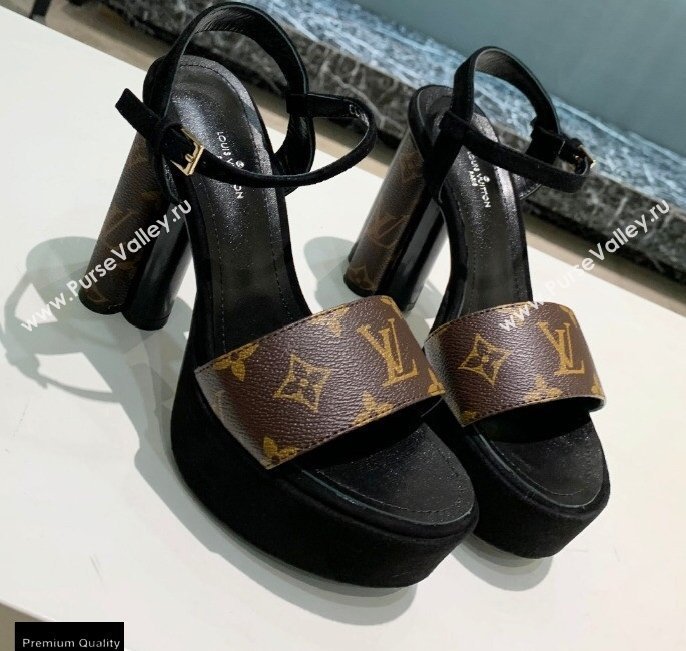 Louis Vuitton Heel 11.5cm Platform 4cm Podium Sandals Monogram Canvas 2021 (modeng-21011245)