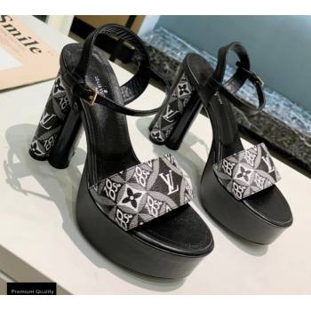 Louis Vuitton Heel 11.5cm Platform 4cm Since 1854 Podium Sandals Black 2021 (modeng-21011246)