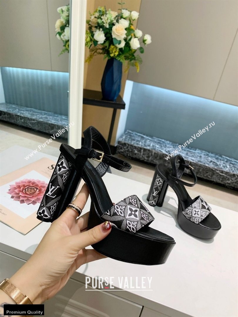 Louis Vuitton Heel 11.5cm Platform 4cm Since 1854 Podium Sandals Black 2021 (modeng-21011246)