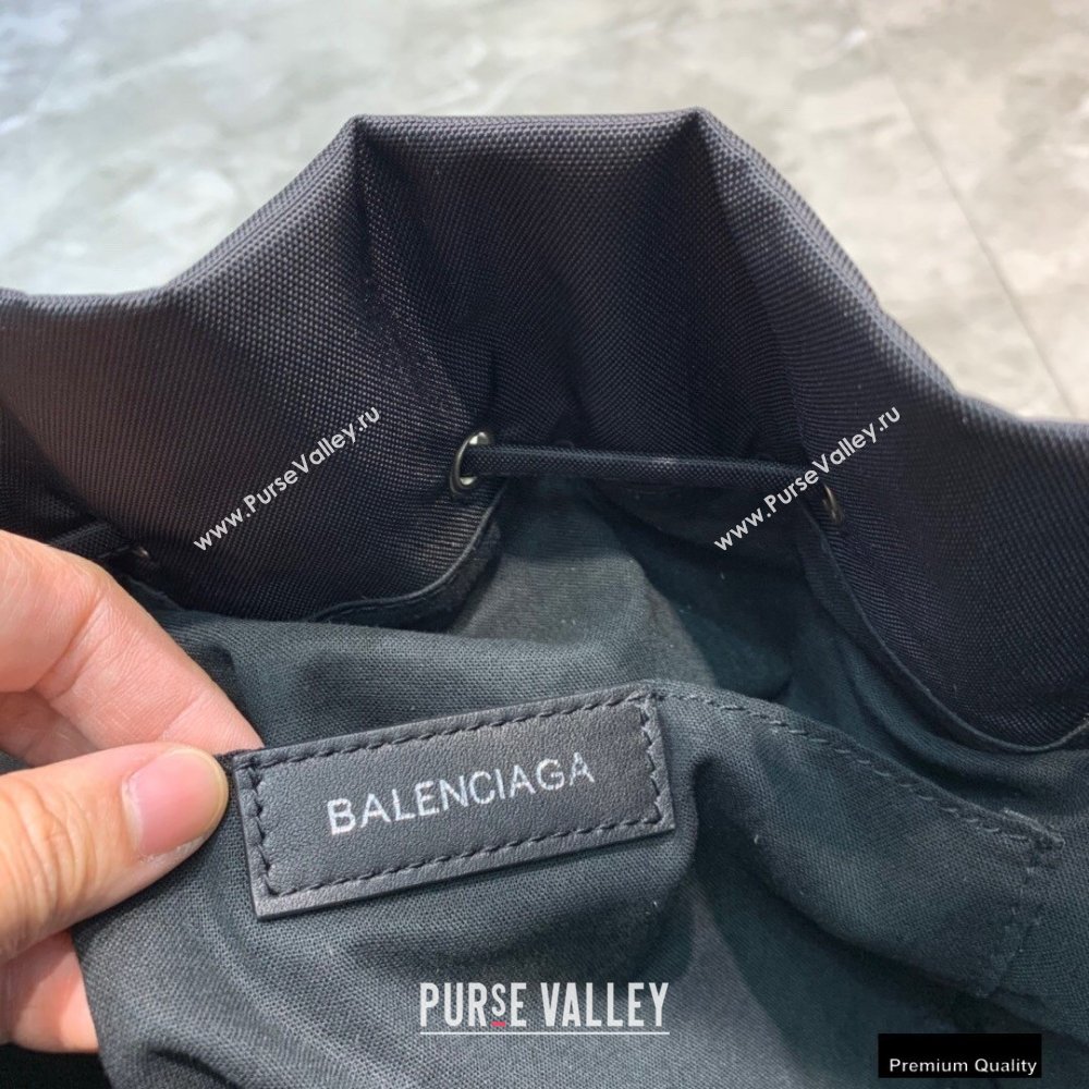 Balenciaga Wheel S Drawstring Bucket Bag Nylon Black (jiemei-21011320)