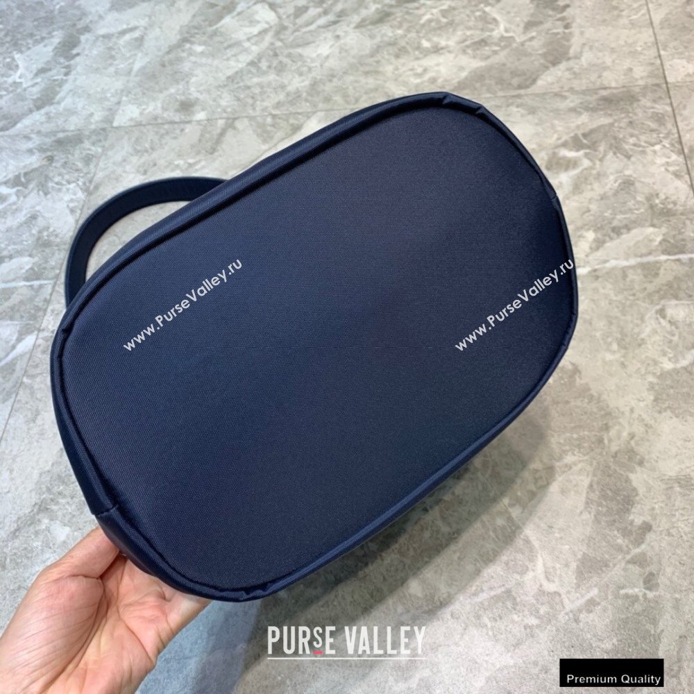 Balenciaga Wheel S Drawstring Bucket Bag Nylon Navy Blue (jiemei-21011323)