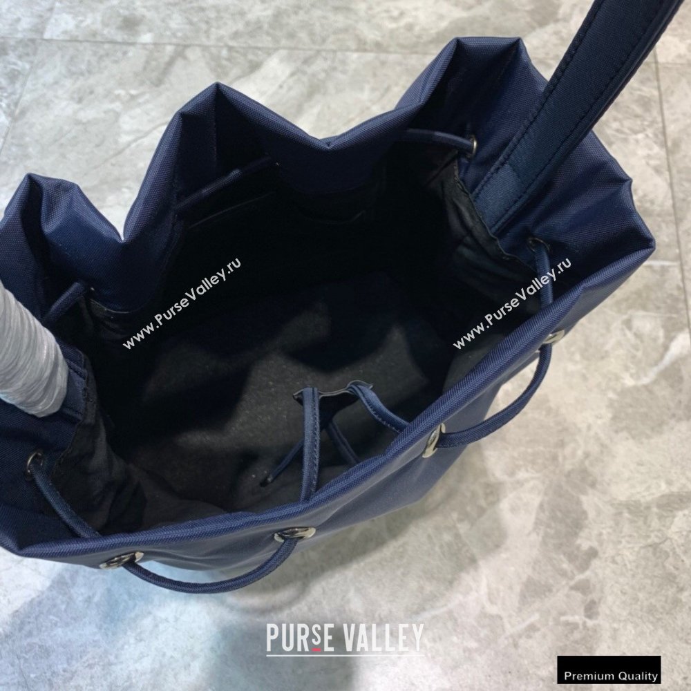 Balenciaga Wheel S Drawstring Bucket Bag Nylon Navy Blue (jiemei-21011323)