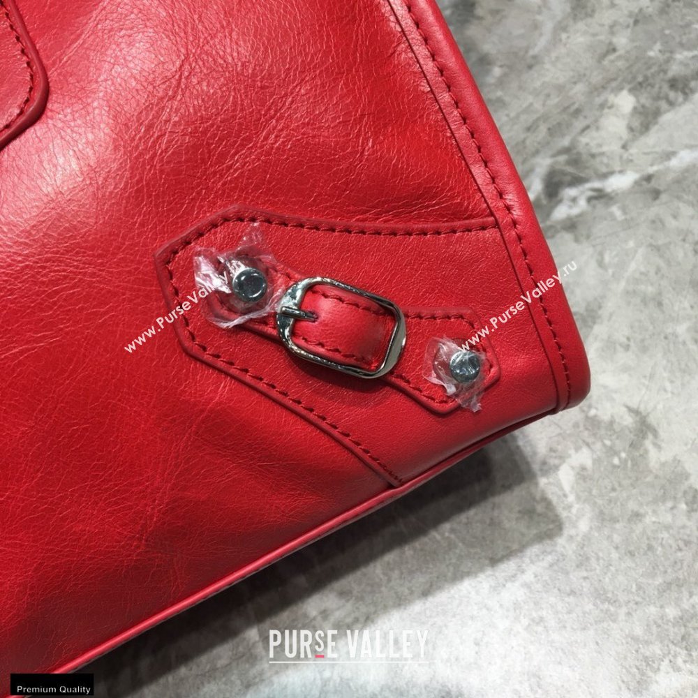 Balenciaga Classic City Small Bag with Logo Strap Red (jiemei-21011302)