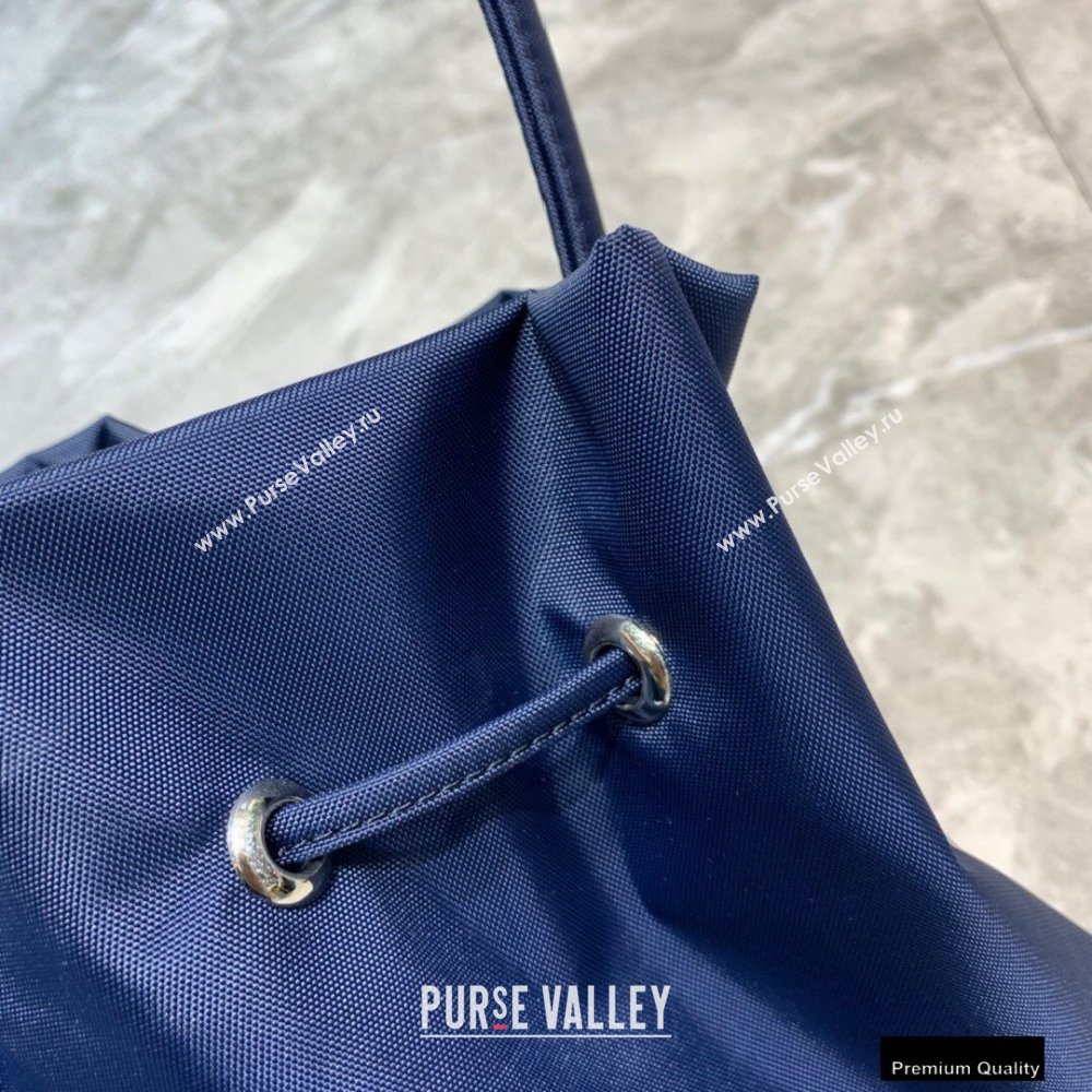 Balenciaga Wheel S Drawstring Bucket Bag Nylon Navy Blue (jiemei-21011323)