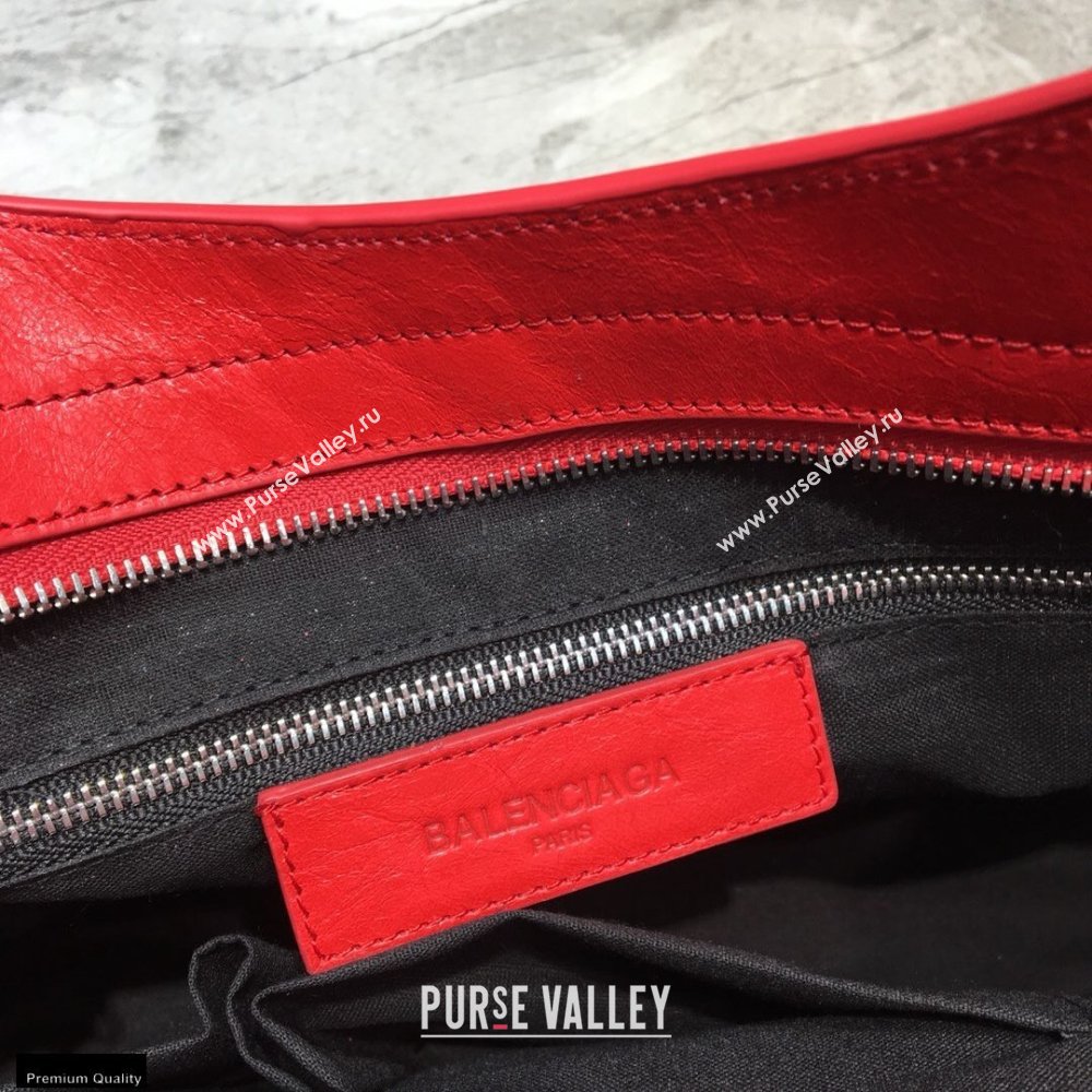 Balenciaga Classic City Medium Bag with Logo Strap Red (jiemei-21011301)