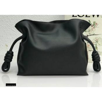 Loewe Medium Flamenco Clutch Bag in Nappa Calfskin Black (yongsheng-21011301)