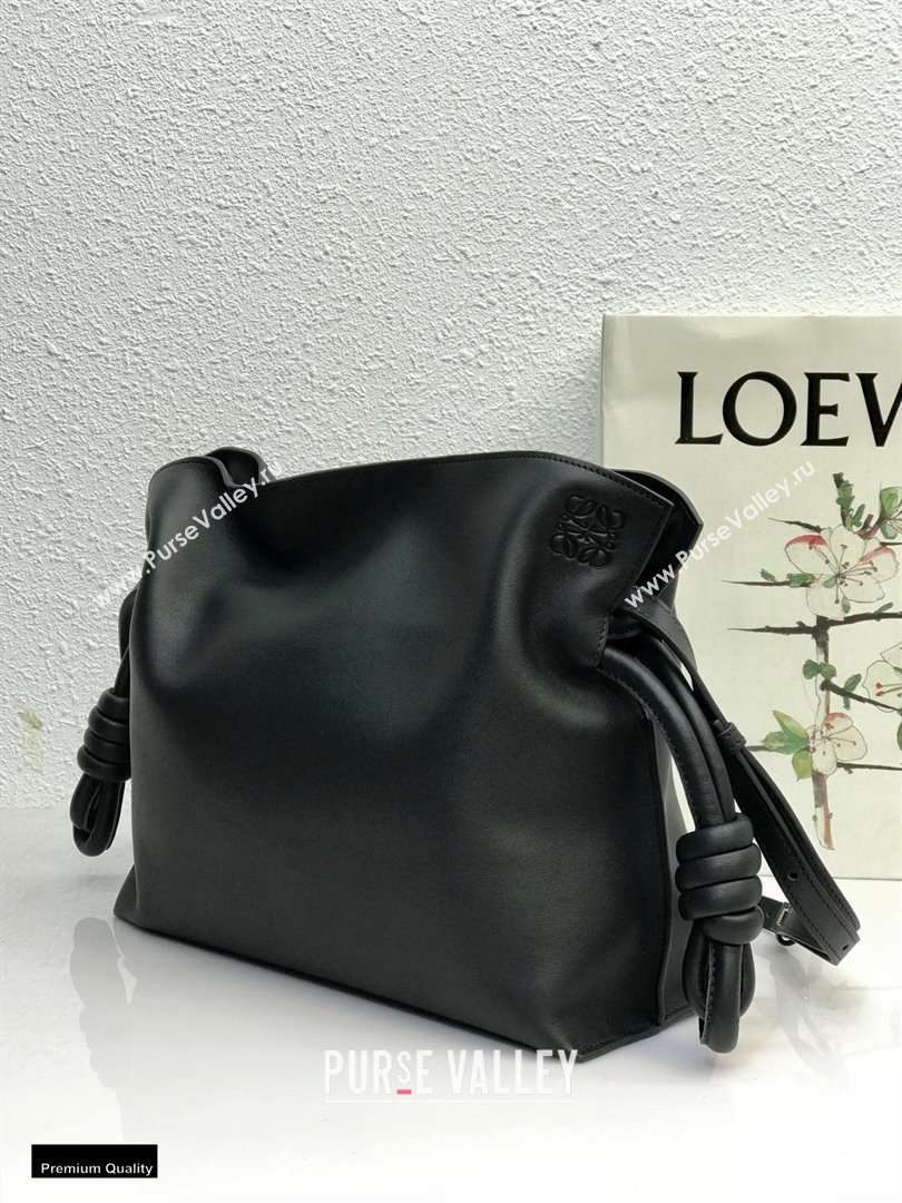 Loewe Medium Flamenco Clutch Bag in Nappa Calfskin Black (yongsheng-21011301)