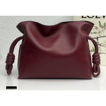 Loewe Medium Flamenco Clutch Bag in Nappa Calfskin Burgundy (yongsheng-21011303)