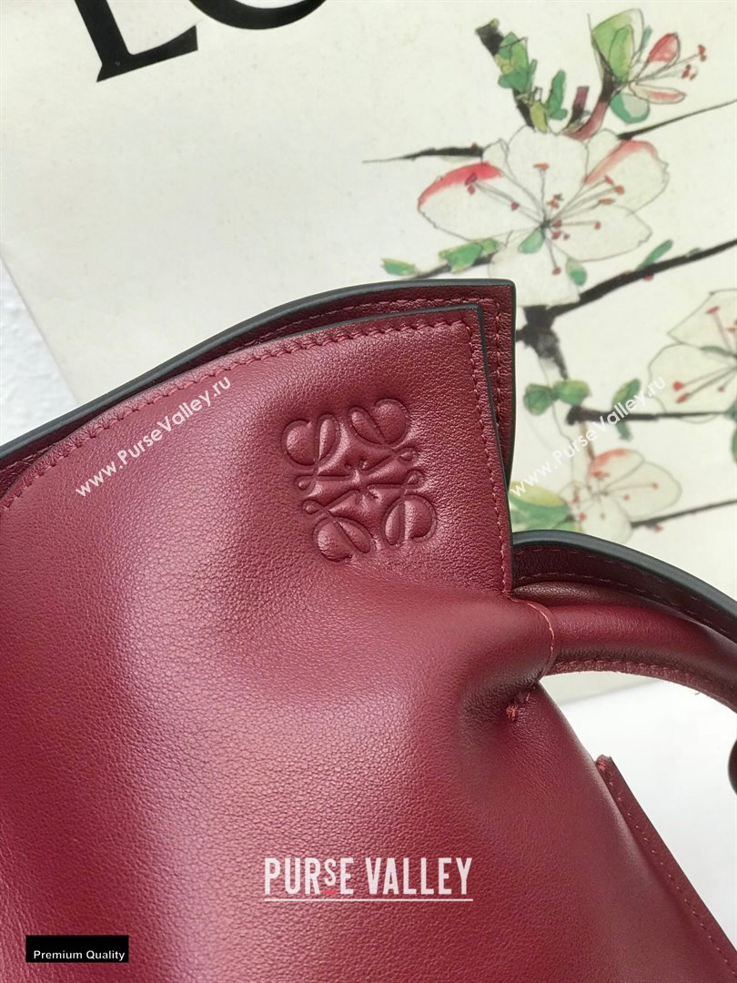 Loewe Medium Flamenco Clutch Bag in Nappa Calfskin Burgundy (yongsheng-21011303)