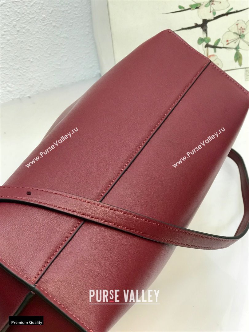 Loewe Medium Flamenco Clutch Bag in Nappa Calfskin Burgundy (yongsheng-21011303)