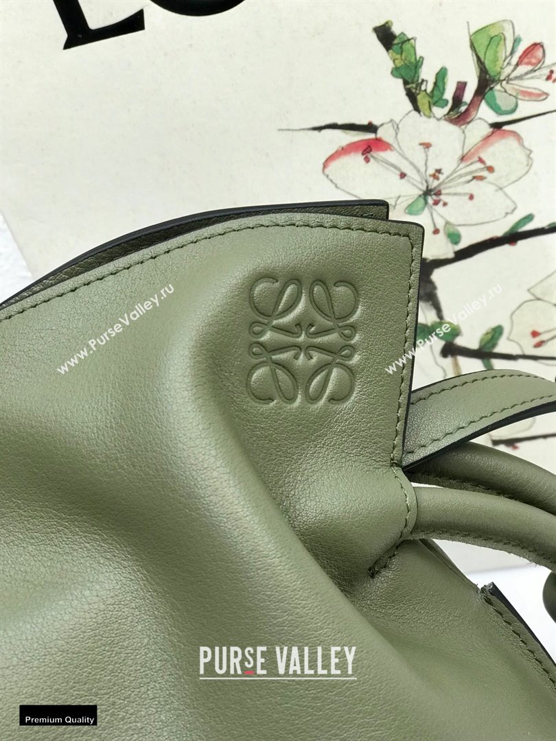 Loewe Medium Flamenco Clutch Bag in Nappa Calfskin Army Green (yongsheng-21011305)