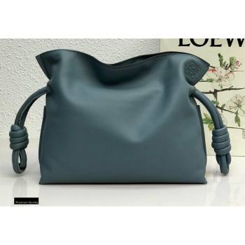 Loewe Medium Flamenco Clutch Bag in Nappa Calfskin Dusty Blue (yongsheng-21011304)