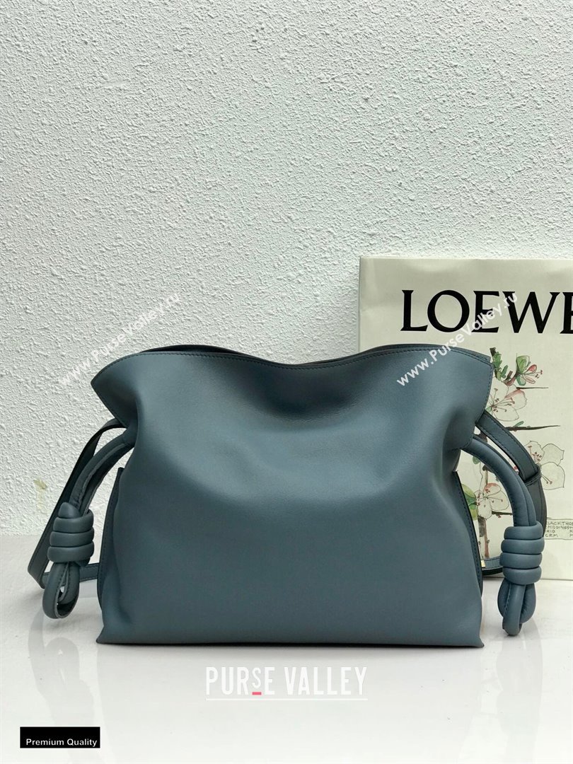 Loewe Medium Flamenco Clutch Bag in Nappa Calfskin Dusty Blue (yongsheng-21011304)
