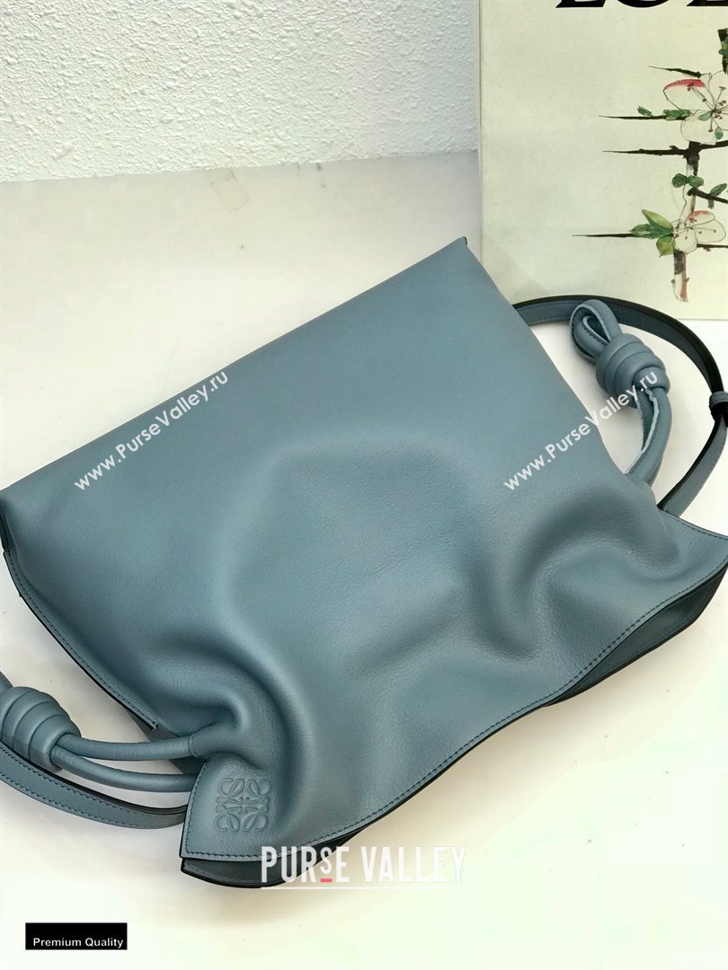 Loewe Medium Flamenco Clutch Bag in Nappa Calfskin Dusty Blue (yongsheng-21011304)