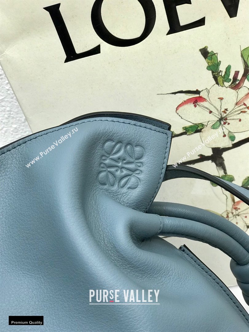 Loewe Medium Flamenco Clutch Bag in Nappa Calfskin Dusty Blue (yongsheng-21011304)