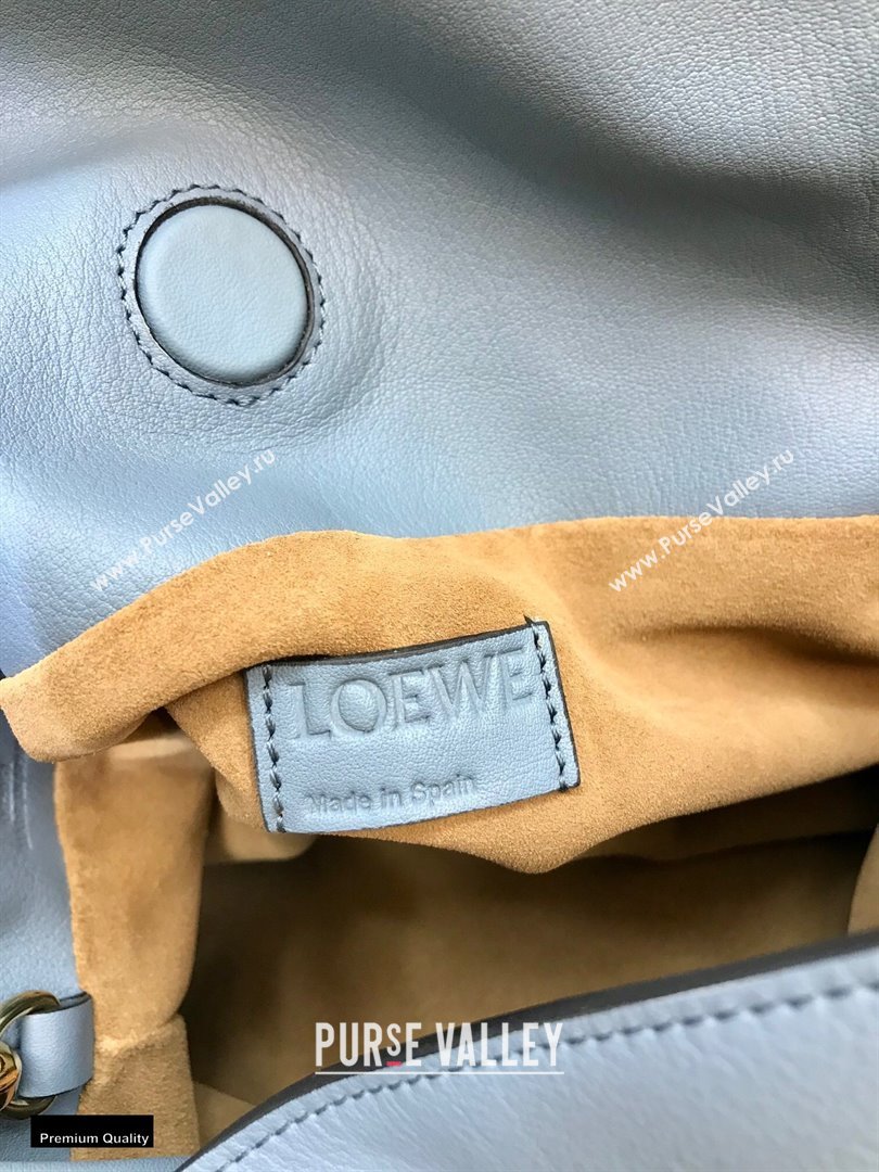Loewe Medium Flamenco Clutch Bag in Nappa Calfskin Dusty Blue (yongsheng-21011304)