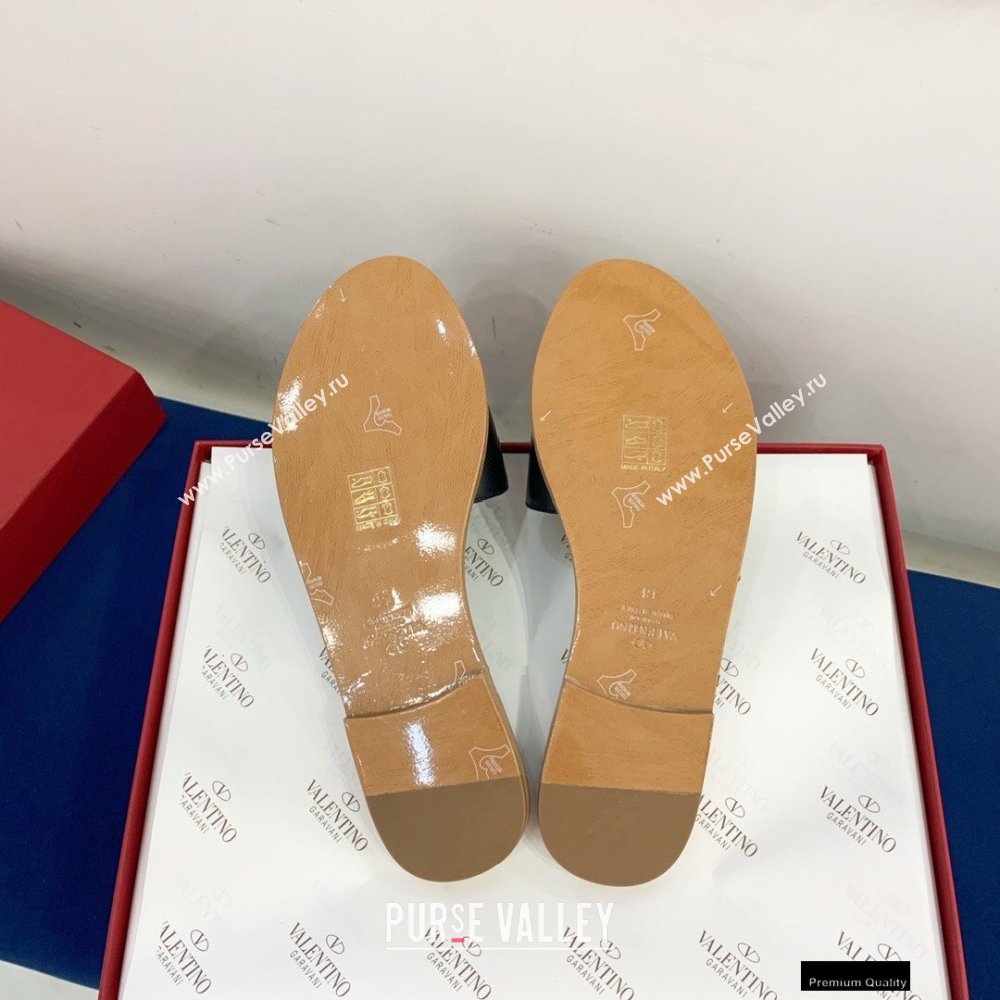Valentino VLogo Signature Slide Sandals Black 2021 (keer-21011409)