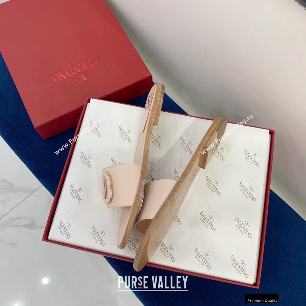 Valentino VLogo Signature Slide Sandals Nude Pink 2021 (keer-21011411)